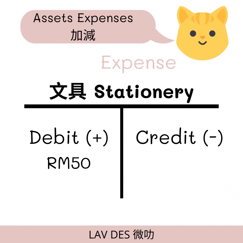 Assets Expenses 加減